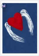Art Greeting Card - Winged Heart